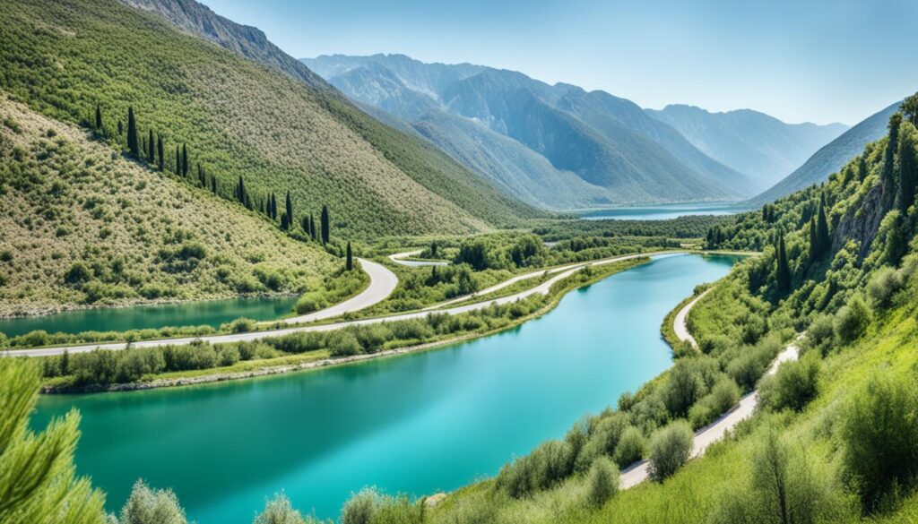 Lake Shkodra cycling route Lake Shkodra cycling route