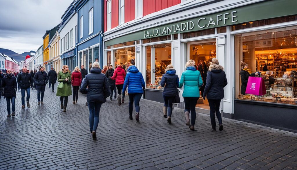 Laugavegur street shopping Laugavegur street shopping