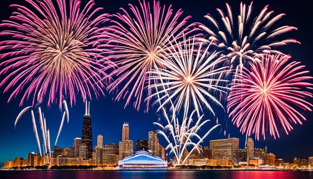 Navy Pier fireworks extravaganza Navy Pier fireworks extravaganza