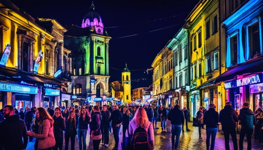 Nightlife scene in Banja Luka