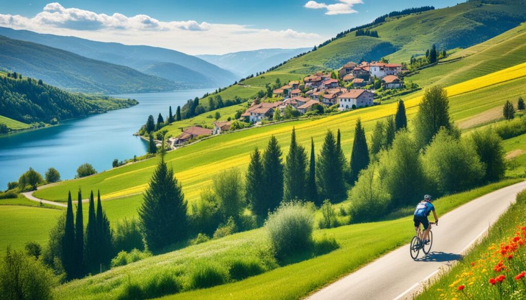 Ohrid countryside by bike