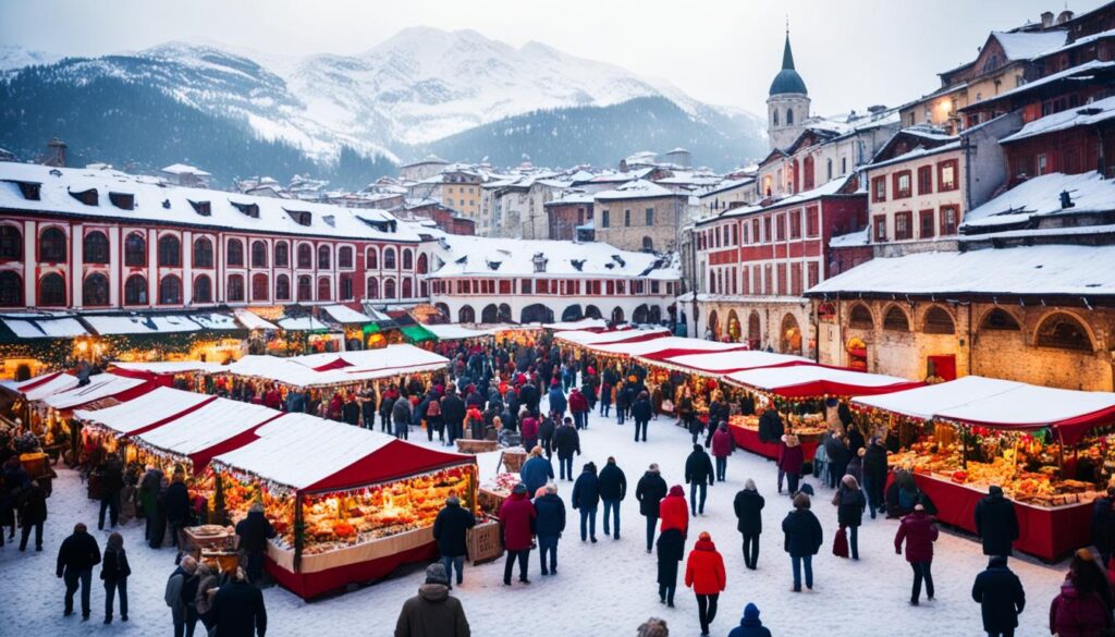 Old Bazaar during winter festivals