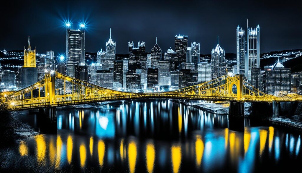 Pittsburgh skyline at night Pittsburgh skyline at night