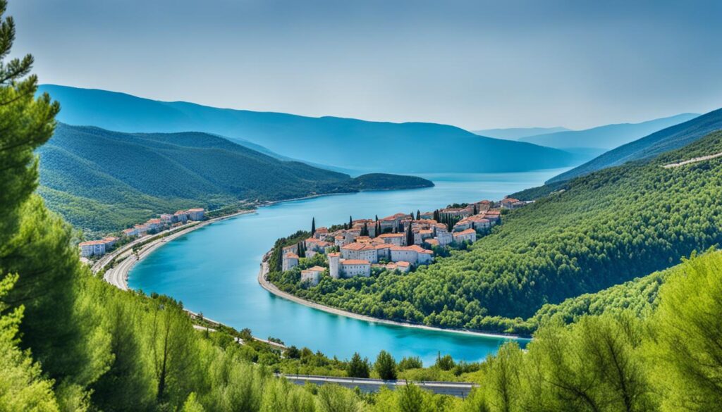 Podgorica shore distance Podgorica shore distance