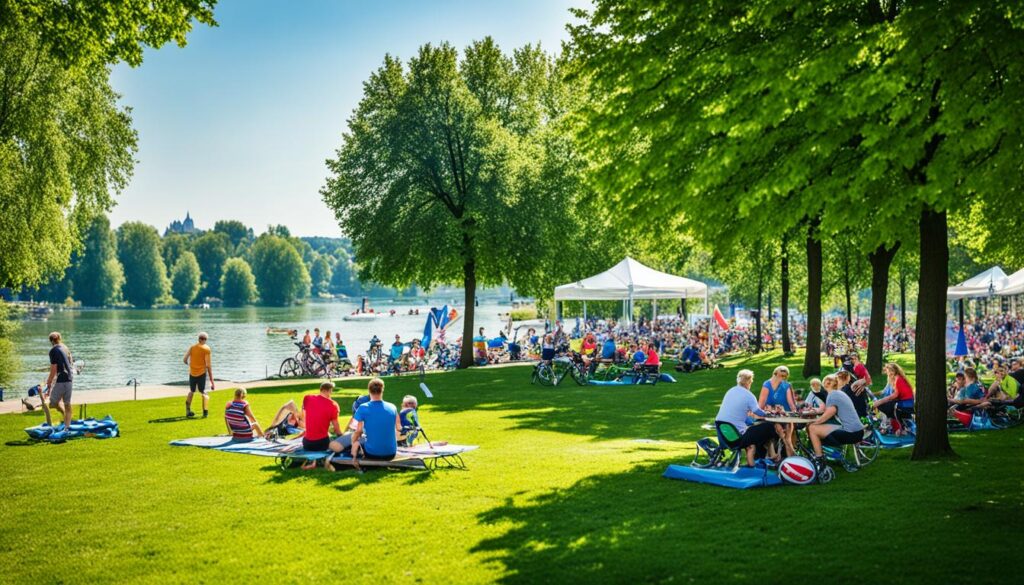 Recreational activities in Danube Park Novi Sad Recreational activities in Danube Park Novi Sad