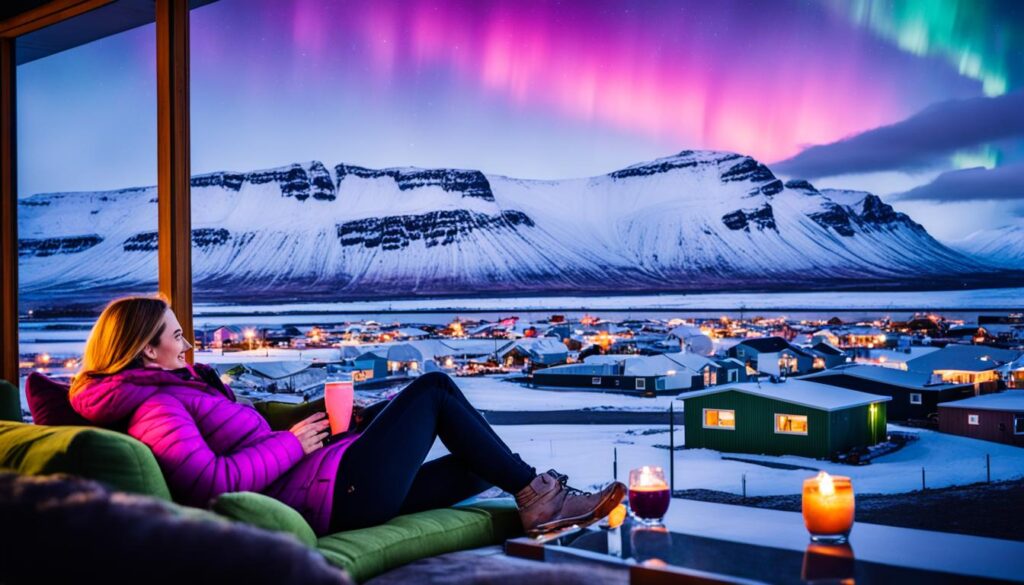 Reykjavik accommodations with Aurora Borealis view