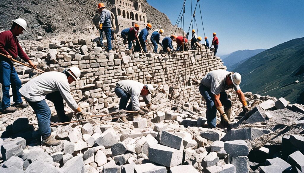 Rozafa Castle construction Rozafa Castle construction