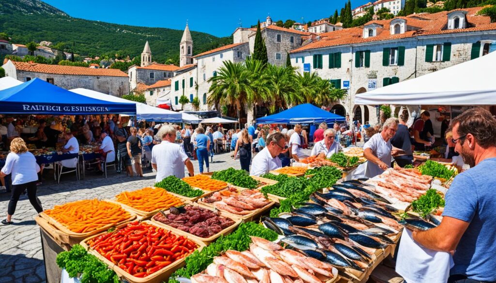 Sample Traditional Cuisine in Herceg Novi Old Town Sample Traditional Cuisine in Herceg Novi Old Town