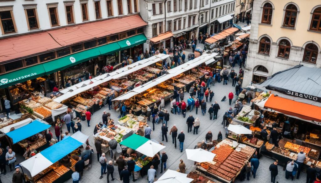 Sarajevo street food market Sarajevo street food market