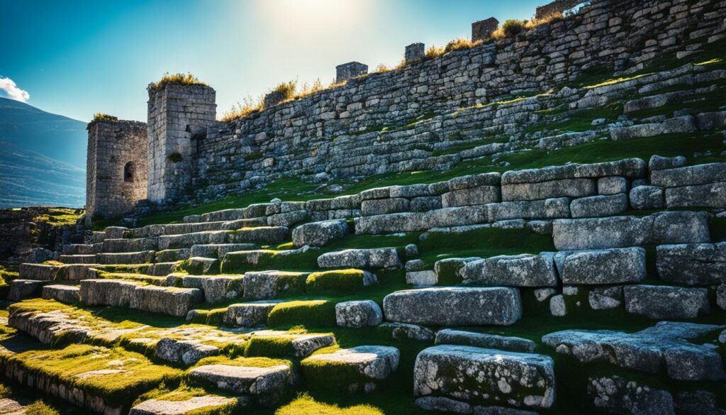 Saranda ancient city walls Saranda ancient city walls