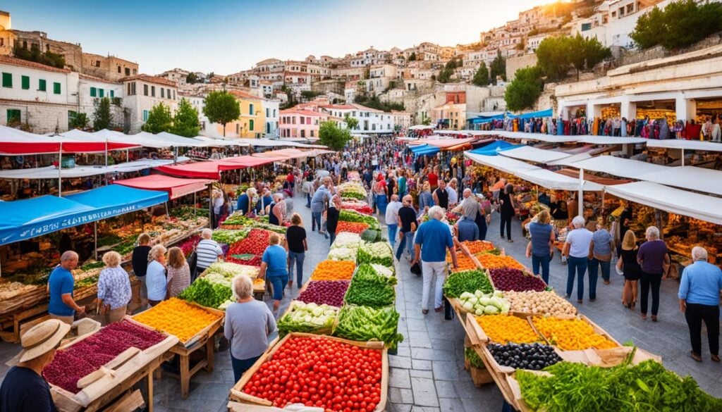 Saranda food market