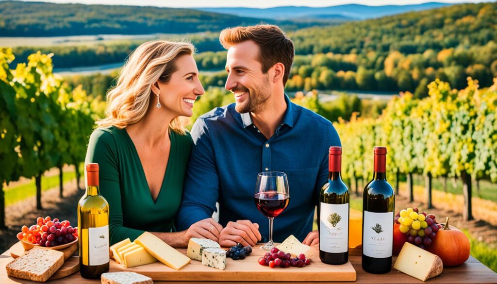 Scenic wine setups for couples in Traverse City