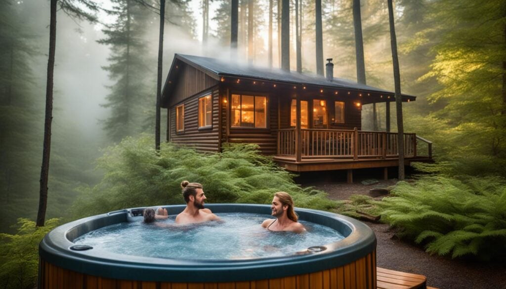 Secluded retreats with hot tubs