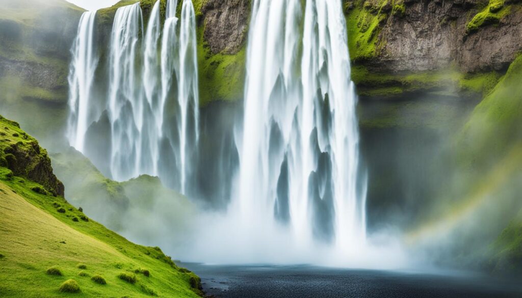 Seljalandsfoss Waterfall and Skógafoss Waterfall Seljalandsfoss Waterfall and Skógafoss Waterfall
