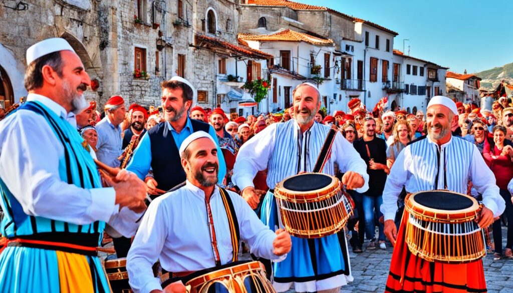 Shkoder traditional music and performances in the old town