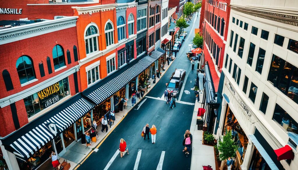 Shopping districts in Nashville for local boutiques