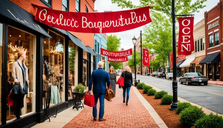 Shopping districts in Nashville for local boutiques