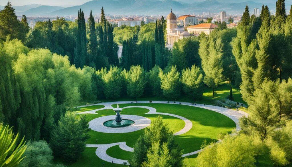 Tirana botanical gardens