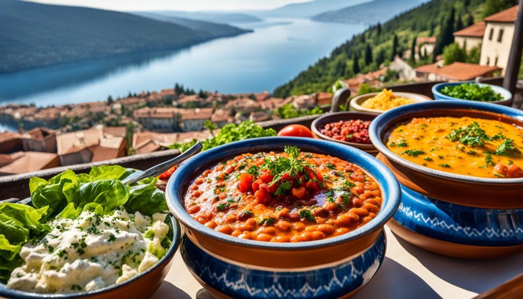 Traditional Ohrid dishes Traditional Ohrid dishes