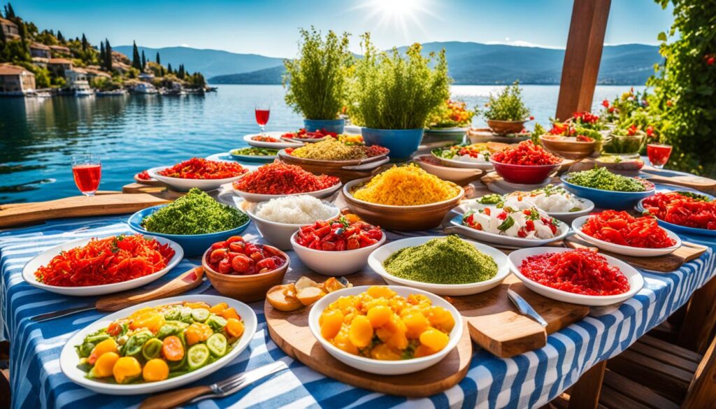 Traditional Ohrid dishes Traditional Ohrid dishes
