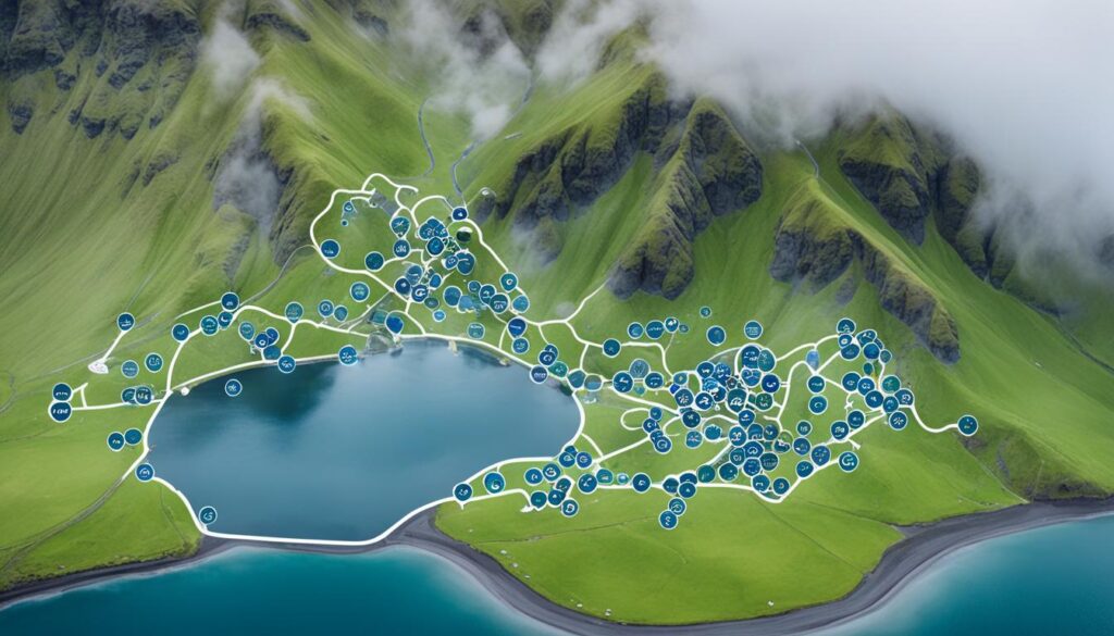 Vik hot springs map Vik hot springs map