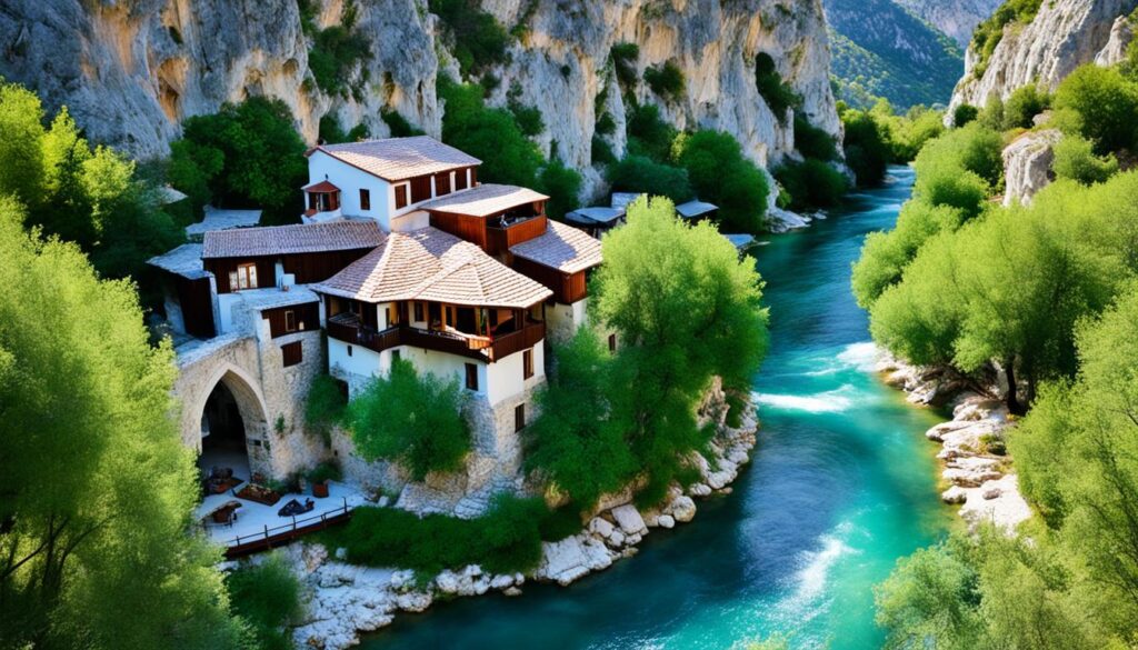 Visiting dervish house Blagaj Visiting dervish house Blagaj