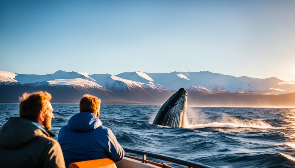 Whale watching in Husavik