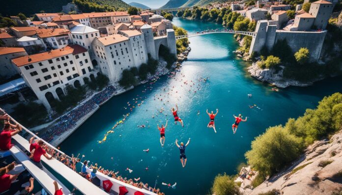 When is the Red Bull Cliff Diving event in Mostar?