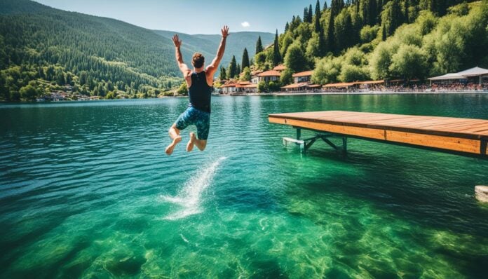 When is the best time to visit Ohrid for swimming and outdoor activities?