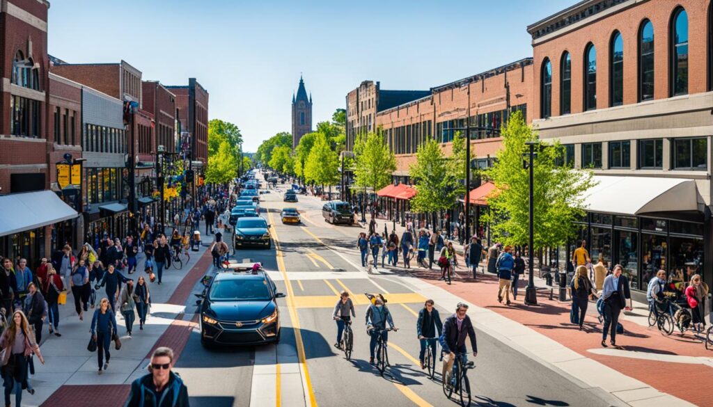 available transit options in walkable communities Ann Arbor