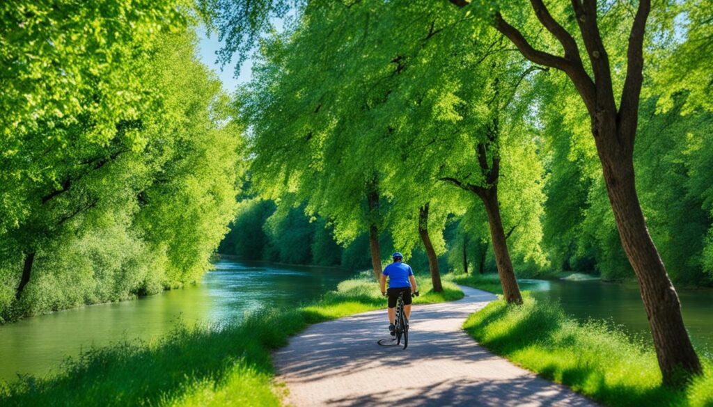 biking in Ada Ciganlija biking in Ada Ciganlija