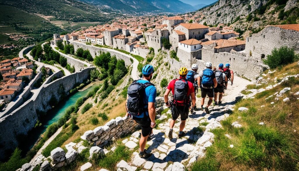 exploring Berat castle