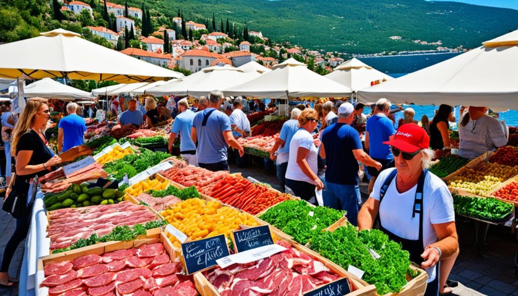 food market in Herceg Novi food market in Herceg Novi
