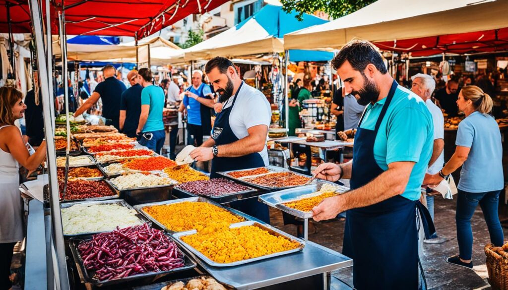 food stalls in Shkoder