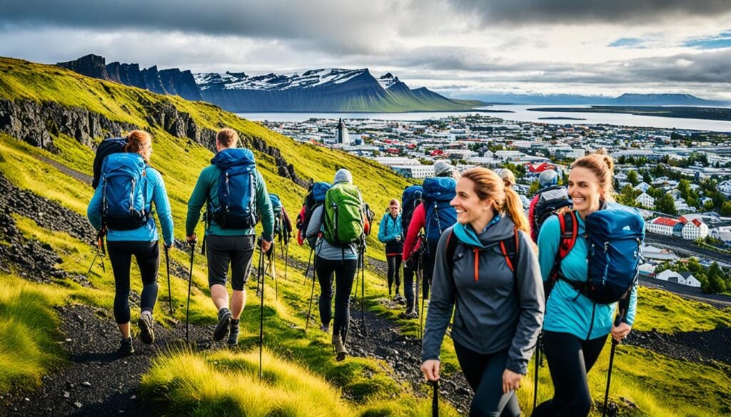 hiking in Reykjavik