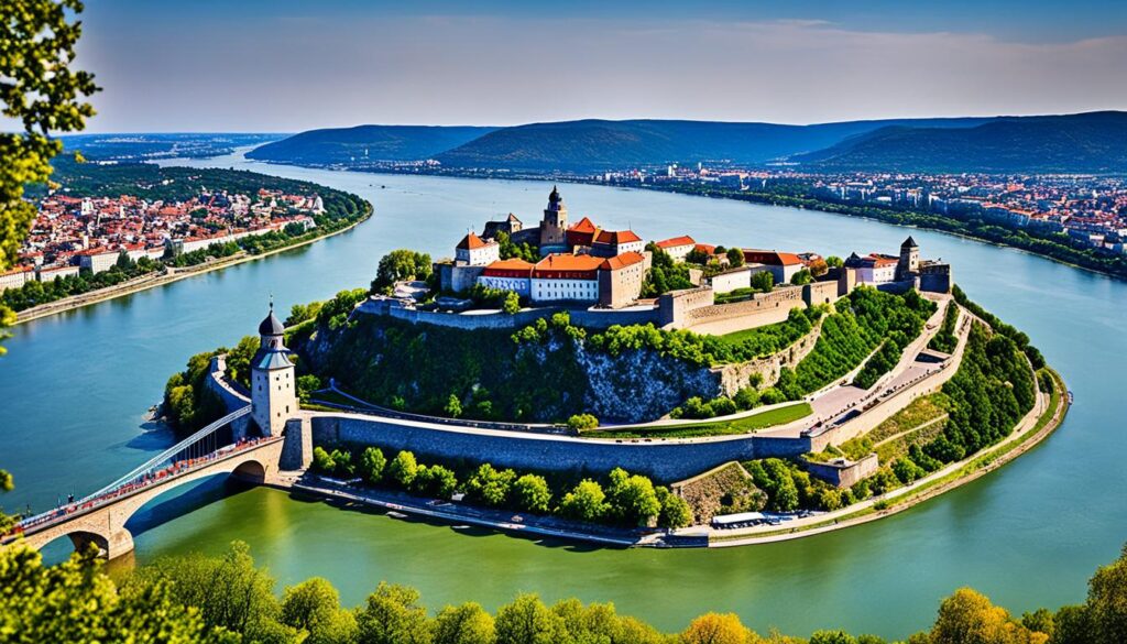 panoramic Petrovaradin Fortress view panoramic Petrovaradin Fortress view