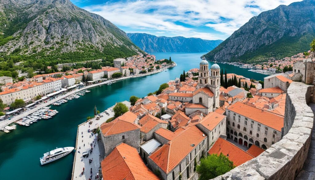 panoramic views of Kotor Old Town panoramic views of Kotor Old Town