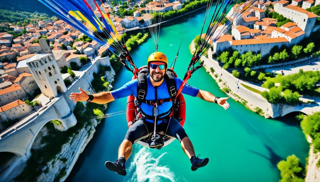 paragliding in Mostar