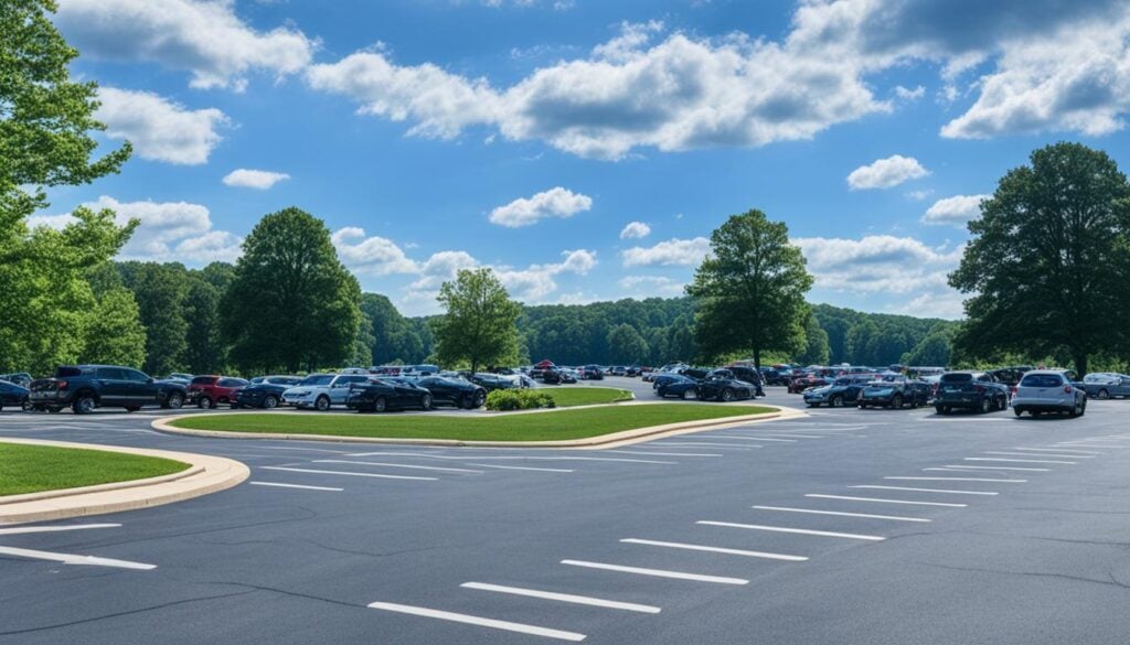 parking near Gettysburg National Military Park