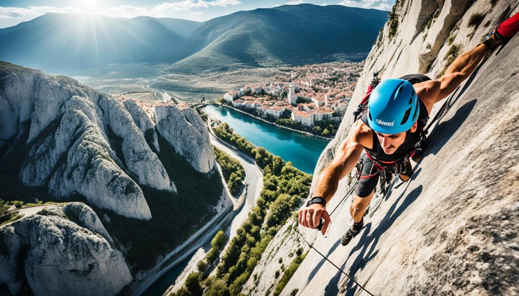 rock climbing in Mostar