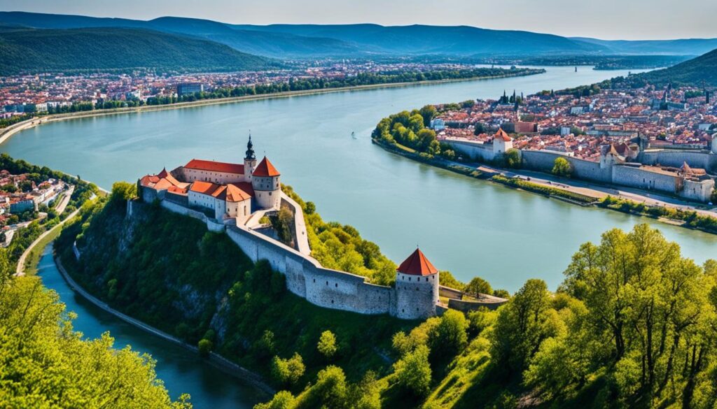 top Petrovaradin Fortress view top Petrovaradin Fortress view