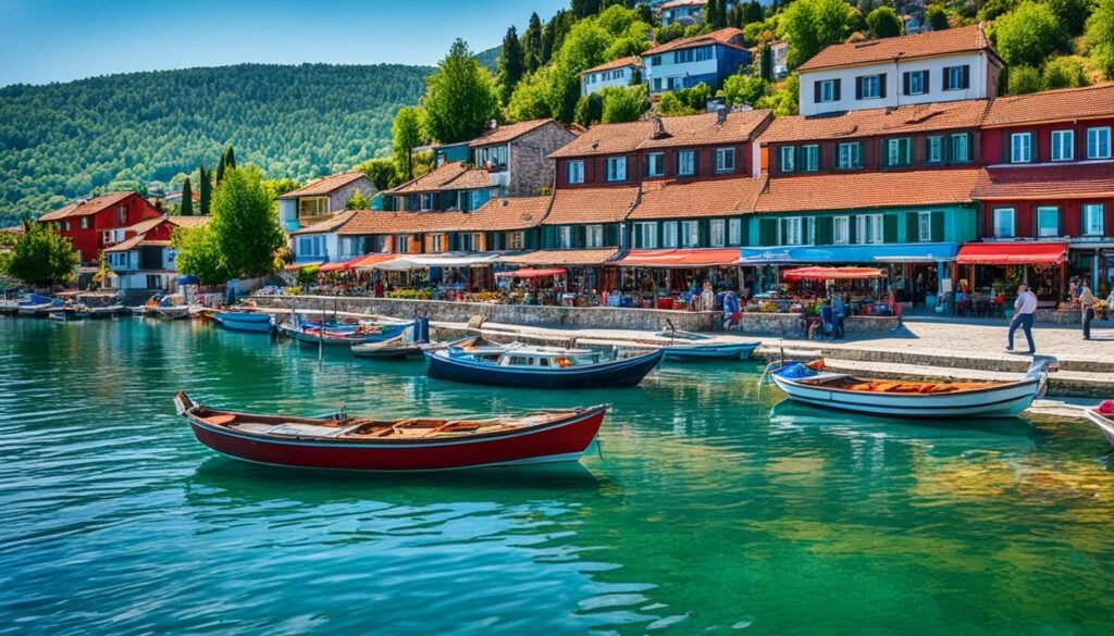 traditional fishing village in Struga