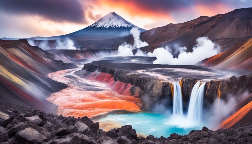 volcanic landscape volcanic landscape