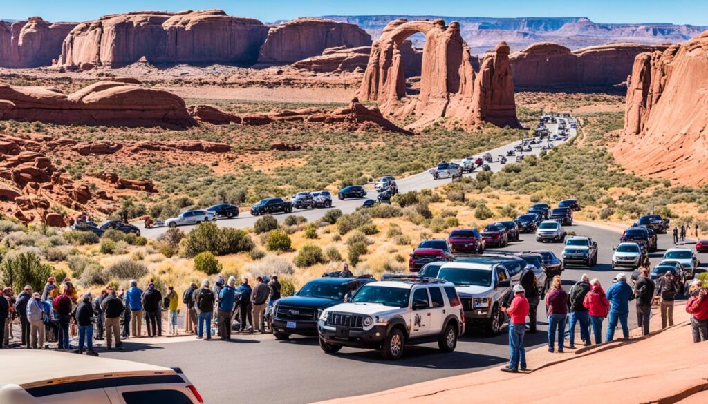 Arches National Park crowd management Arches National Park crowd management