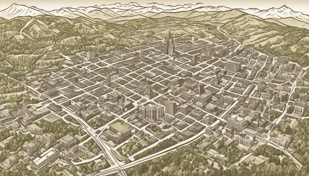 Asheville historical landmarks map