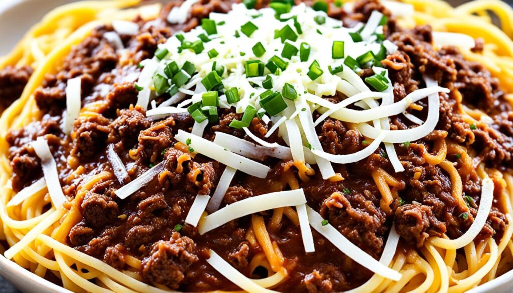 Cincinnati chili dish