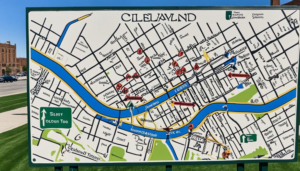 Cleveland Script Signs directions Cleveland Script Signs directions