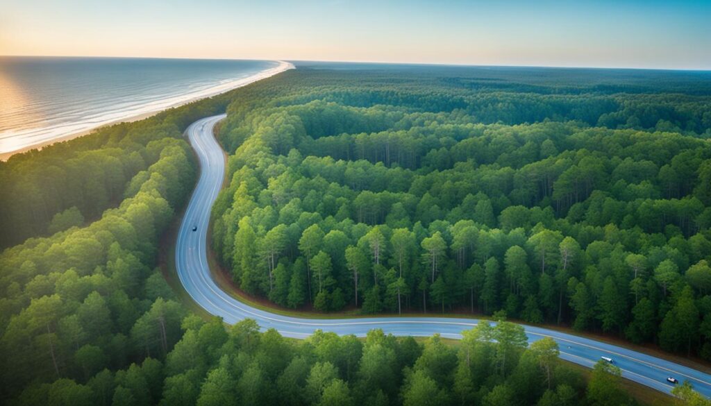 Columbia to Myrtle Beach route Columbia to Myrtle Beach route