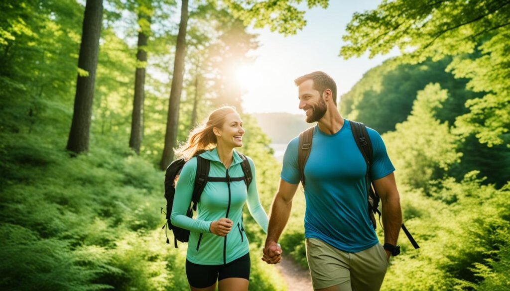 Couple hiking in Cleveland