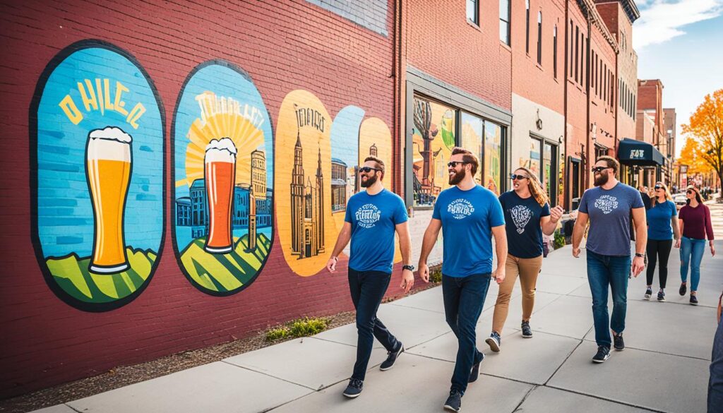 Craft beer enthusiasts exploring Toledo neighborhoods Craft beer enthusiasts exploring Toledo neighborhoods